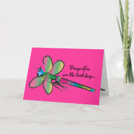 Cartão de aniversário com Dragonfly