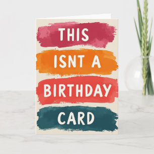 Cartão de Aniversário com Faixa Pintada