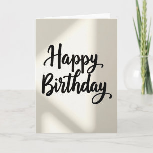 Cartão de Aniversário com Floreio Artístico