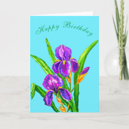 Cartão de aniversário com flores irrisórias - seu