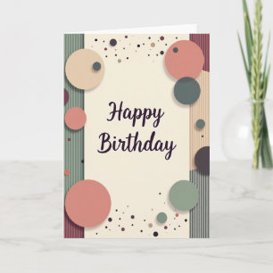 Cartão de Aniversário com Formas Doces