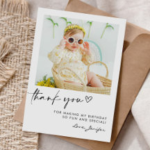 Cartão de Aniversário com Foto Moderna