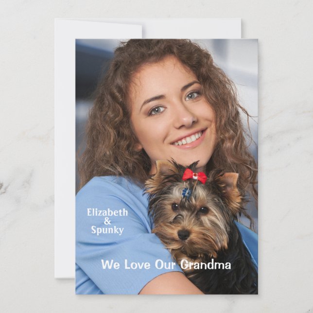 Cartão de Aniversário com Foto Personalizada (Frente)