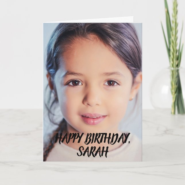 CARTÃO DE ANIVERSÁRIO COM FOTO SIMPLES MODERNO (Frente)