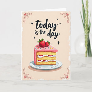 Cartão de Aniversário com Frutas Vermelhas