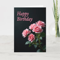 Cartão de Aniversário com Fundo de Veludo