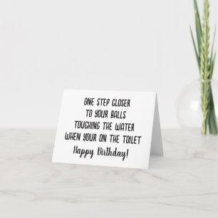 Cartão de aniversário com humor sarcástico para pa