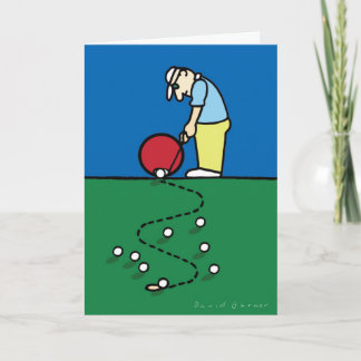 Cartão de aniversário com ilustração de golfista