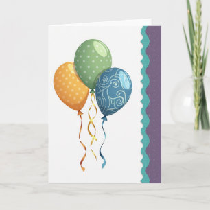 Cartão de Aniversário com Ilustração de Orbe Paste