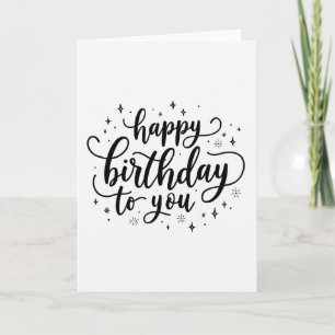 Cartão de Aniversário com Letra Artística