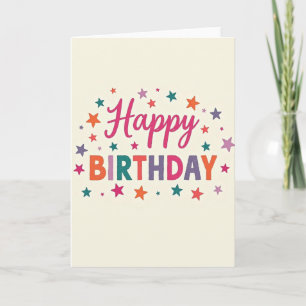 Cartão de Aniversário com Letra Mosaico