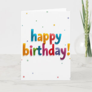 Cartão de Aniversário com Letras de Doce