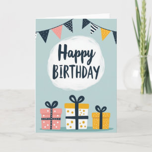 Cartão de Aniversário com Letras Quentes