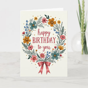 Cartão de Aniversário com Moldura Colorida