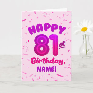Cartão de aniversário com nome personalizado númer