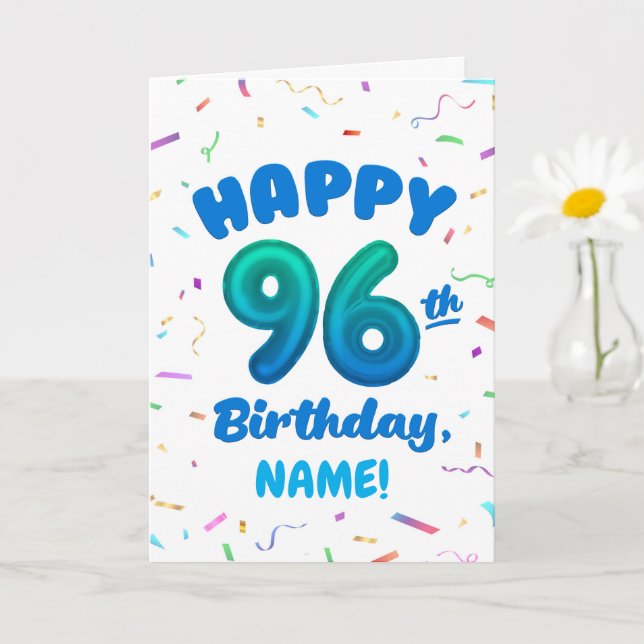 Cartão de Aniversário com Nome Personalizado Númer (Planta pequena)