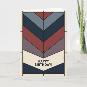 Cartão de Aniversário com Padrão Abstrato