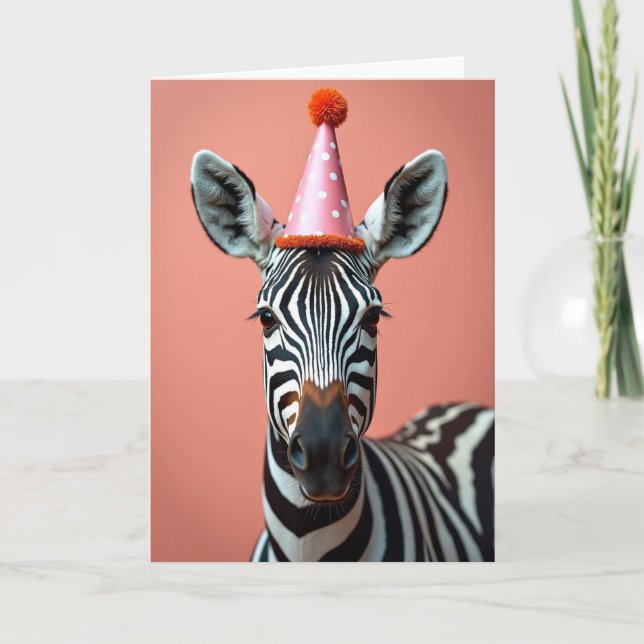 Cartão de Aniversário com Padrão Caprichoso (Frente)