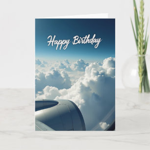 Cartão de Aniversário com Paisagem de Nuvens Sonha