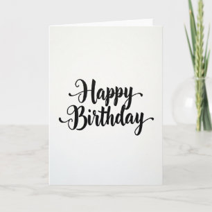Cartão de Aniversário com Pincel Elegante