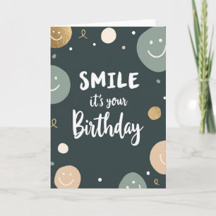Cartão de Aniversário com Pincelada de Sorriso