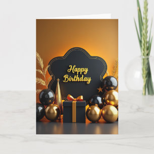Cartão de Aniversário com Placa de Luxo