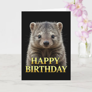 CARTÃO DE ANIVERSÁRIO COM PRIMÍSSIMO DE UM WOMBAT