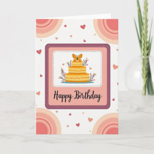 Cartão de Aniversário com Ramo Floral