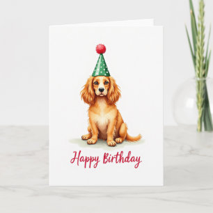 Cartão de Aniversário com Retrato de Cachorro Aleg