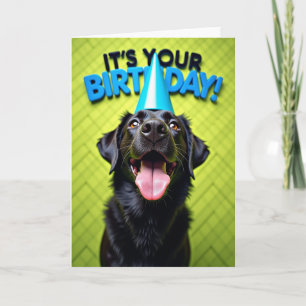 Cartão de Aniversário com Retrato de Cachorro de P