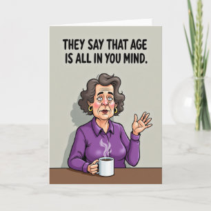 Cartão de Aniversário com Retrato Irônico