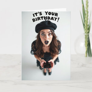 Cartão de Aniversário com Retrato Surpresa