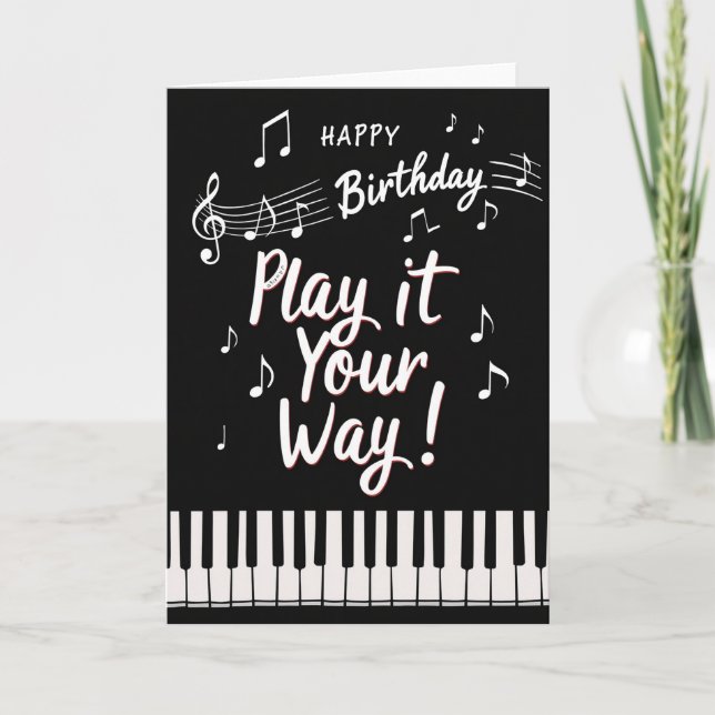 Cartão de Aniversário com Roteiro Musical (Frente)