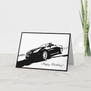 Cartão de Aniversário com tema Carro Convertível G
