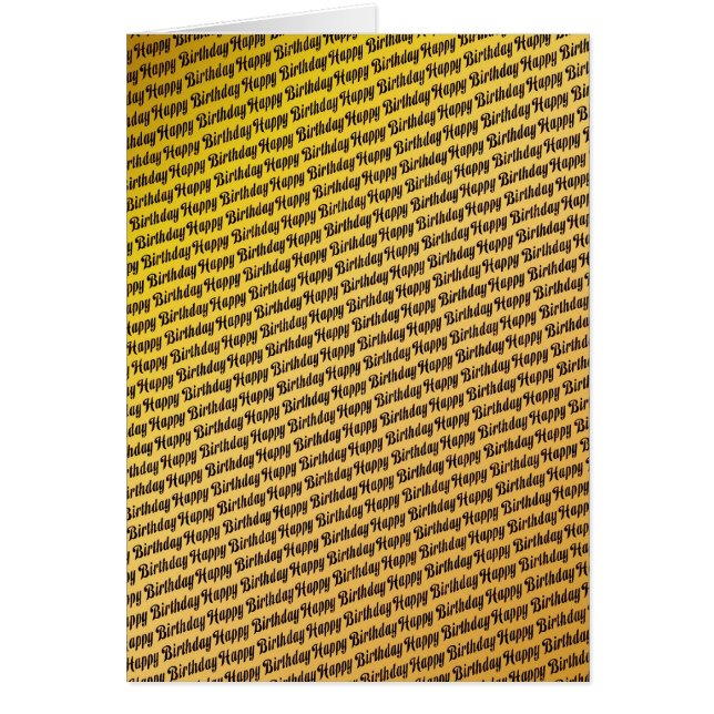 Cartão de aniversário com texto repetitivo (Frente)
