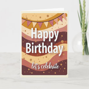 Cartão de Aniversário com Texto Sombreado