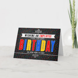 Cartão de Aniversário com Tipografia Colorida em Q