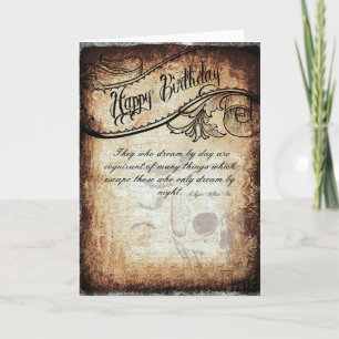 Cartão de aniversário com um toque de Poe