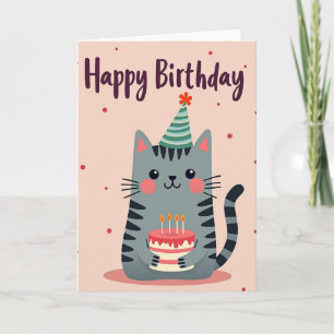 Cartão de Aniversário com Velas de Bolo
