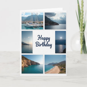 Cartão de Aniversário com Vista Oceânica Panorâmic