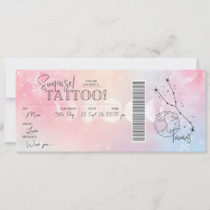 Cartão de Aniversário com Voucher de Tatuagem Pess