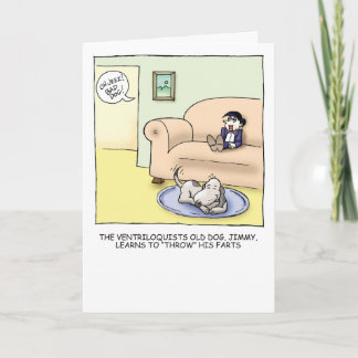 Cartão de aniversário cómico do cão velho