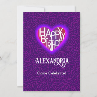 Cartão de Aniversário/Convite Personalizado Lover'