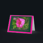 Cartão de aniversário cor-de-rosa da filha da<br><div class="desc">Os rosas da praia são algumas das flores que as mais resistentes eu sei - densamente,  resistente,  espinhoso,  condições ásperas da sobrevivência - no entanto são ilhas da beleza que espalham o perfume o mais doce imaginável.</div>