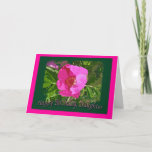 Cartão de aniversário cor-de-rosa da filha da<br><div class="desc">Os rosas da praia são algumas das flores que as mais resistentes eu sei - densamente,  resistente,  espinhoso,  condições ásperas da sobrevivência - no entanto são ilhas da beleza que espalham o perfume o mais doce imaginável.</div>