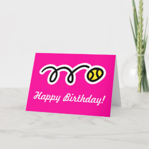 Cartão de aniversário cor-de-rosa para tênis femin