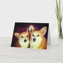 Cartão de aniversário Corgi