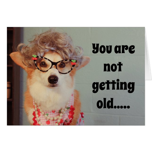 Cartão de aniversário Corgi (Frente Horizontal)