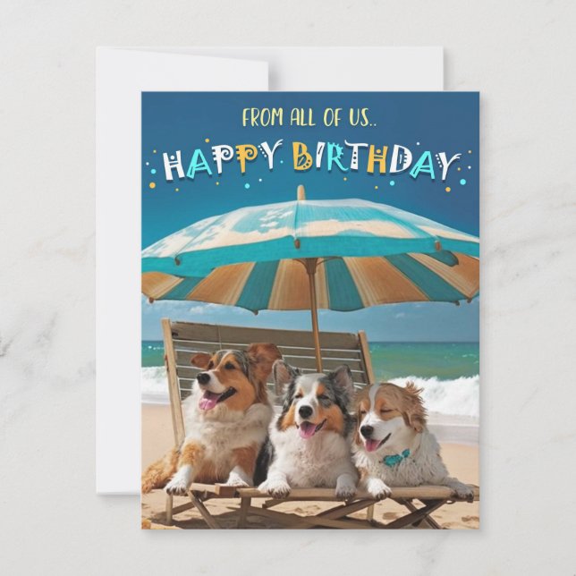Cartão de aniversário Corgi de todos nós (Frente)