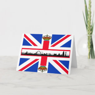 Cartão de Aniversário Coroa Real Union Jack Londre